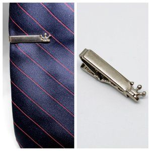 Vintage Silver Crown Tie Clip | Father's Day Gift | Groom | Groomsmen | Wedding